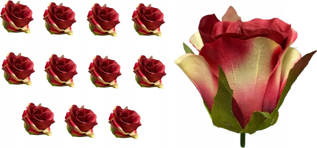 12X Mesterséges rózsa nád fej bimbó mesterséges rózsa virág rózsa