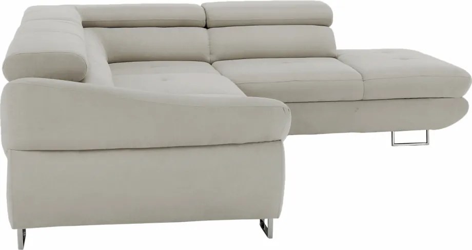 Sarokülőgarnitúra, szürke-bézs taupe, jobbos, FABIA