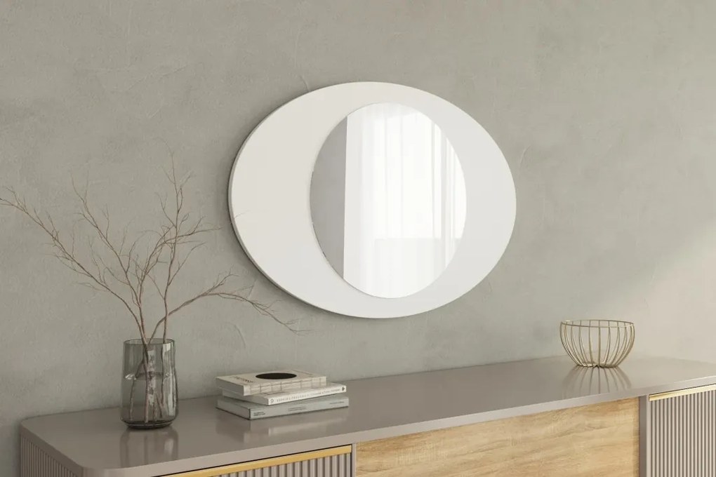 Obble tükör, fehér, 60 cm