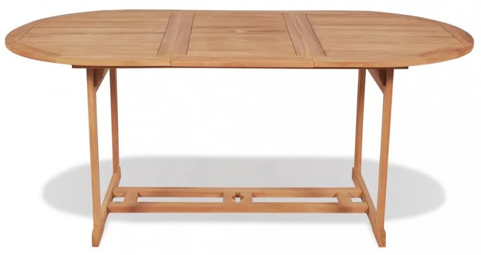 tömör tíkfa kerti asztal 180 x 90 x 75 cm