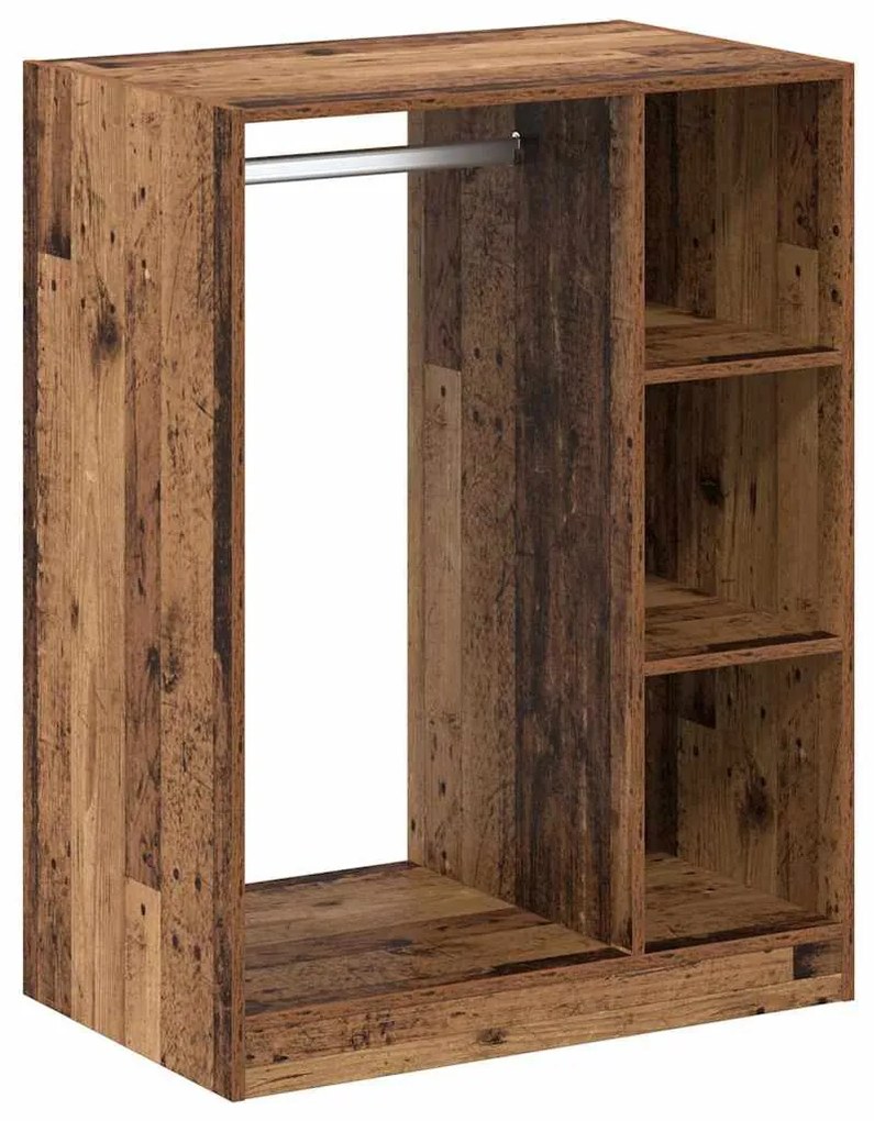 Ruhásszekrény polcokkal Régi fa 77 x 48 x 102 cm Faanyag