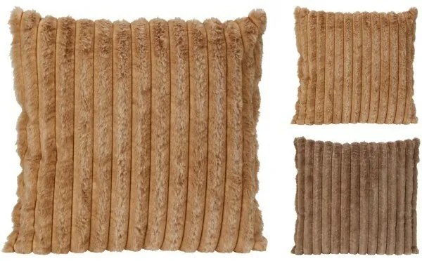 Stripes párna, barna, 45 x 45 cm