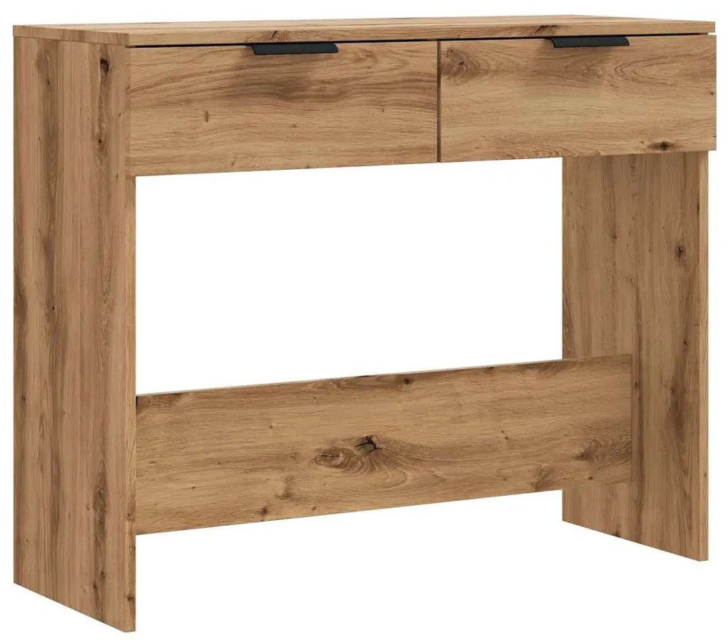 kézműves tölgy színű szerelt fa dohányzóasztal 90x36x75 cm
