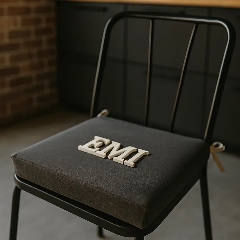 EMI sötétszürke székpárna 40x40 cm