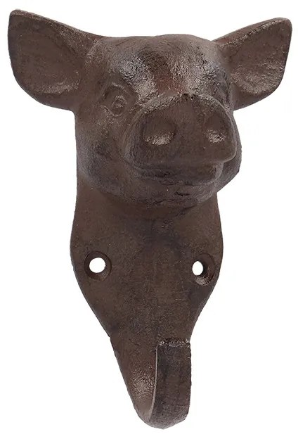 Öntöttvas akasztó, malacos, 7 x 14 cm