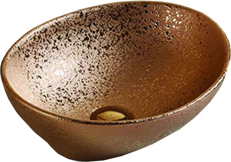 Mexen Elza 40 x 33 cm-es pultra szerelhető mosdó, réz - 21014051