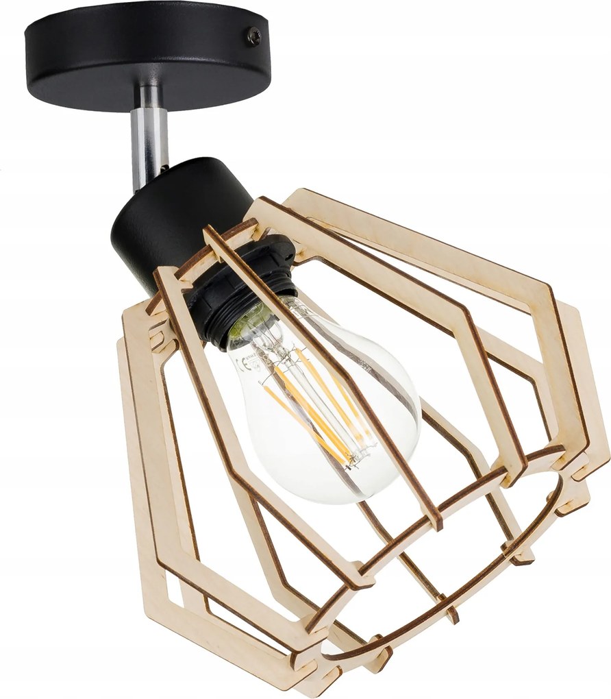 Lámpa csillár E27 állítható loft Gyémánt fa