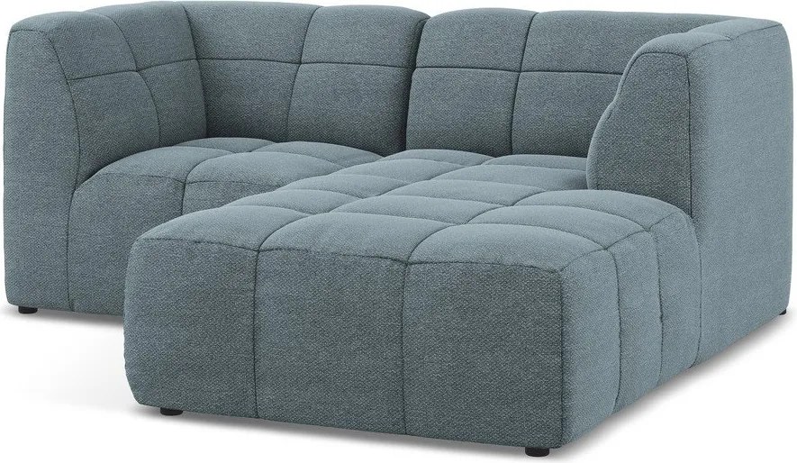 Kék buklé sarokkanapé (jobb oldali-heverő résszel) Aloha – Makamii