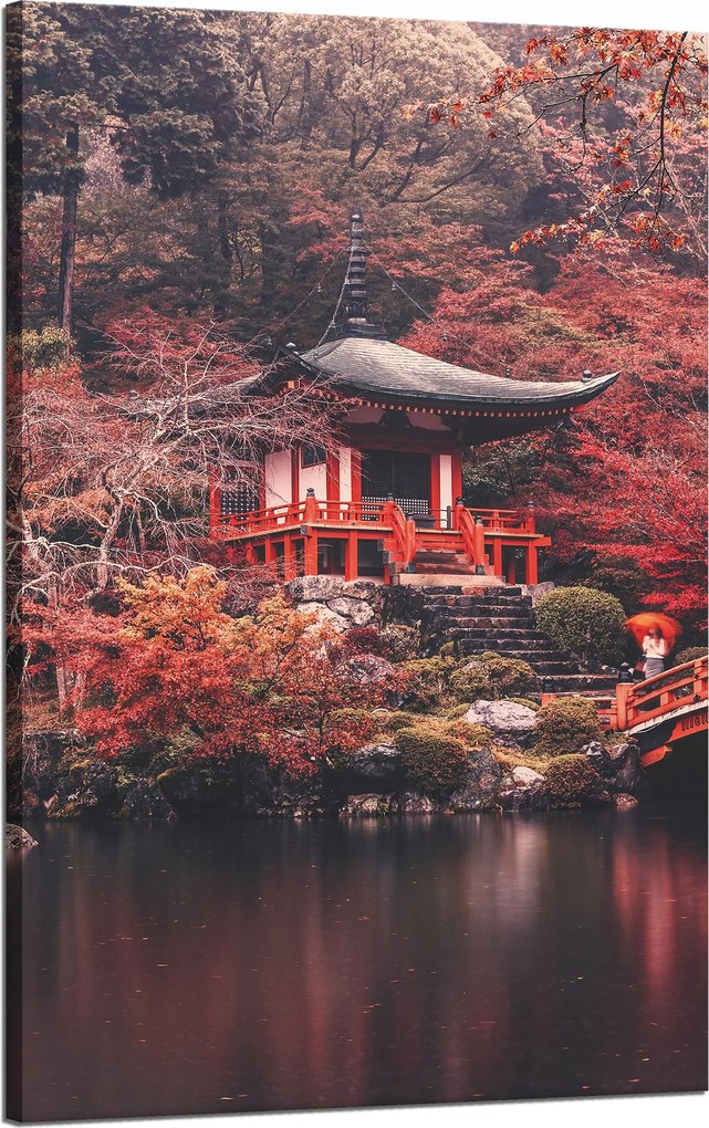 Vászonkép Fák Színes Japán Stílus Nyugalom 50x80 cm