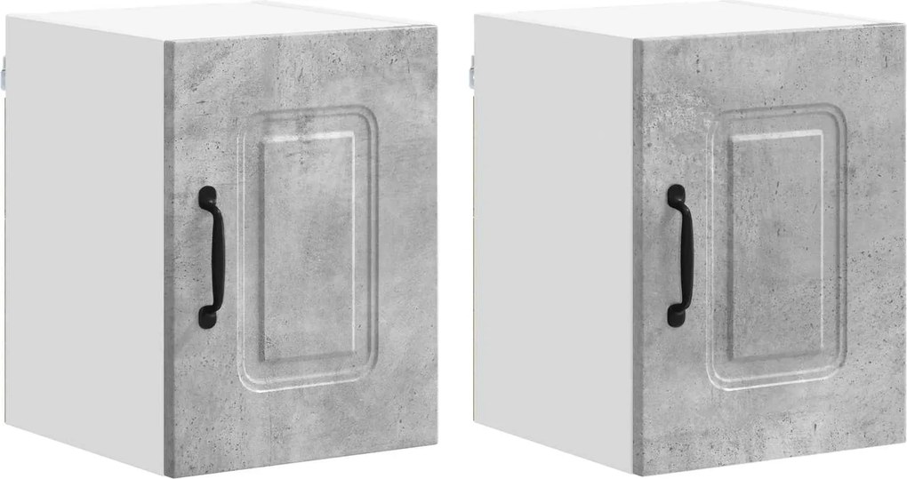 vidaXL Konyhaszekrény Kalmar 2 pcs Beton Szürke 30 x 31 x 40 cm