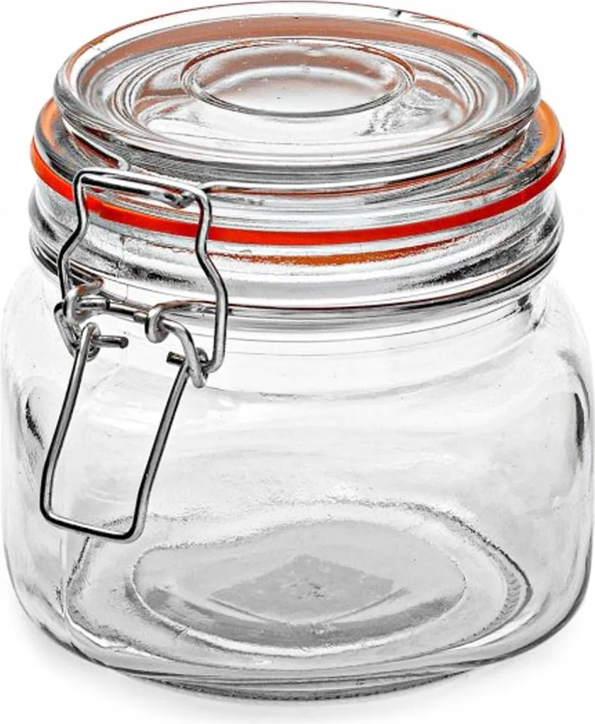 Befőttesüveg üveg tároló szögletes csattal wek 0,5 L Tragar