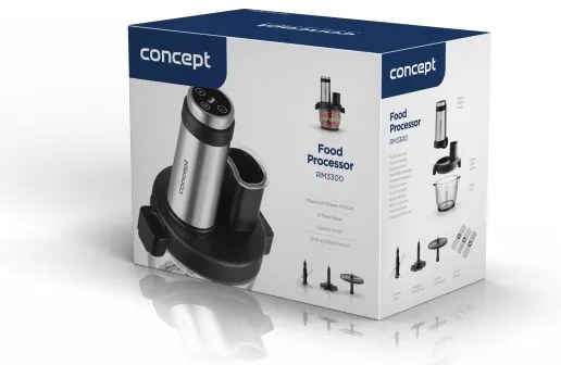 Concept RM3300 - Konyhai robotgép darálóval 1000W/230V fekete/rozsdamentes
