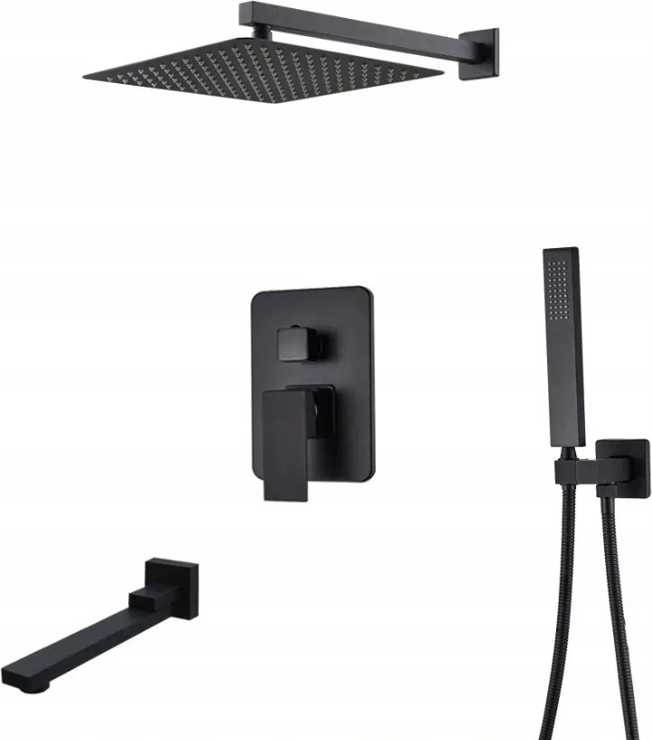 Falsík Alatti Szett Fekete Matt Esőztető Box