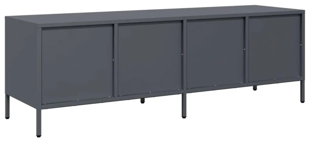 antracit hidegen hengerelt acél TV-szekrény 135x39x43,5 cm