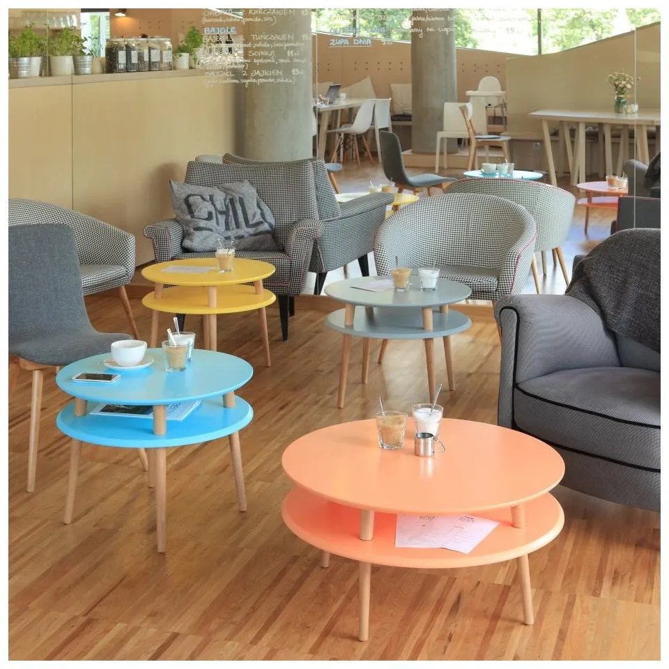 UFO grafitszürke dohányzóasztal, ⌀ 57 cm - Ragaba