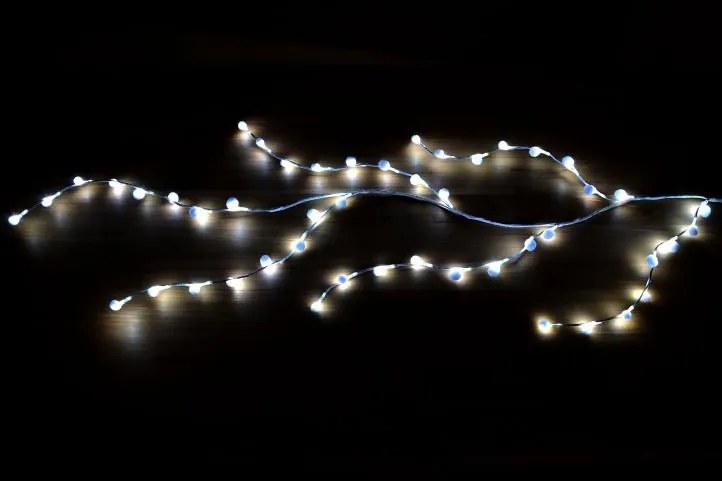 NEXOS Karácsonyi LED világítás vatta gömbök 48 LED hideg