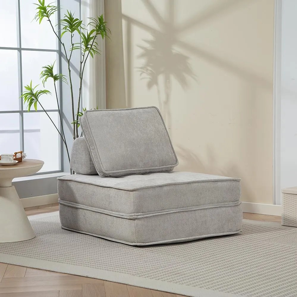 CALMERO kinyitható, multifunkciós kanapé – világosszürke