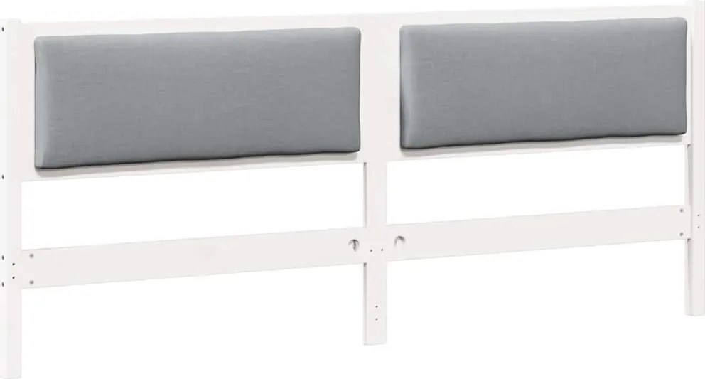 vidaXL Fejtámla Egyéb Fehér 200 cm Tömör fenyőfa