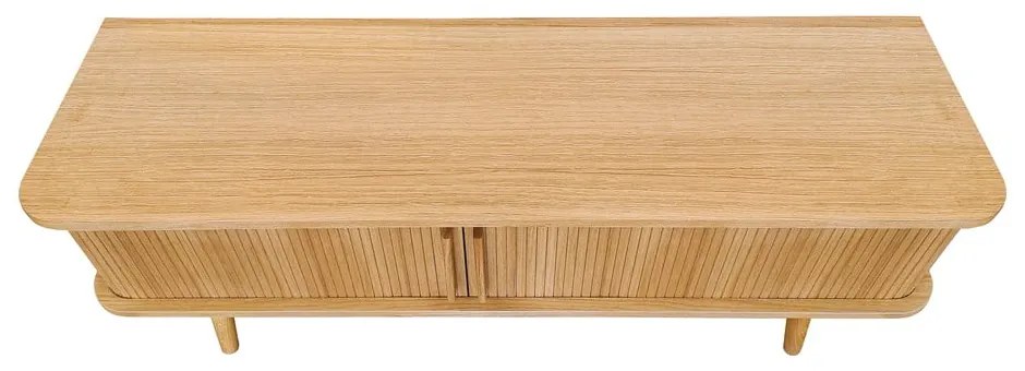 Natúr színű TV-állvány tölgyfa dekorral 138x50 cm Rove – Woodman