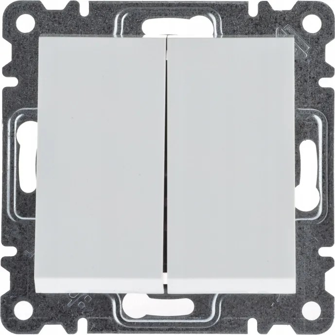 WL0040 Lumina Dupla falsík alatti gyertyatartó kapcsoló fehér Hager