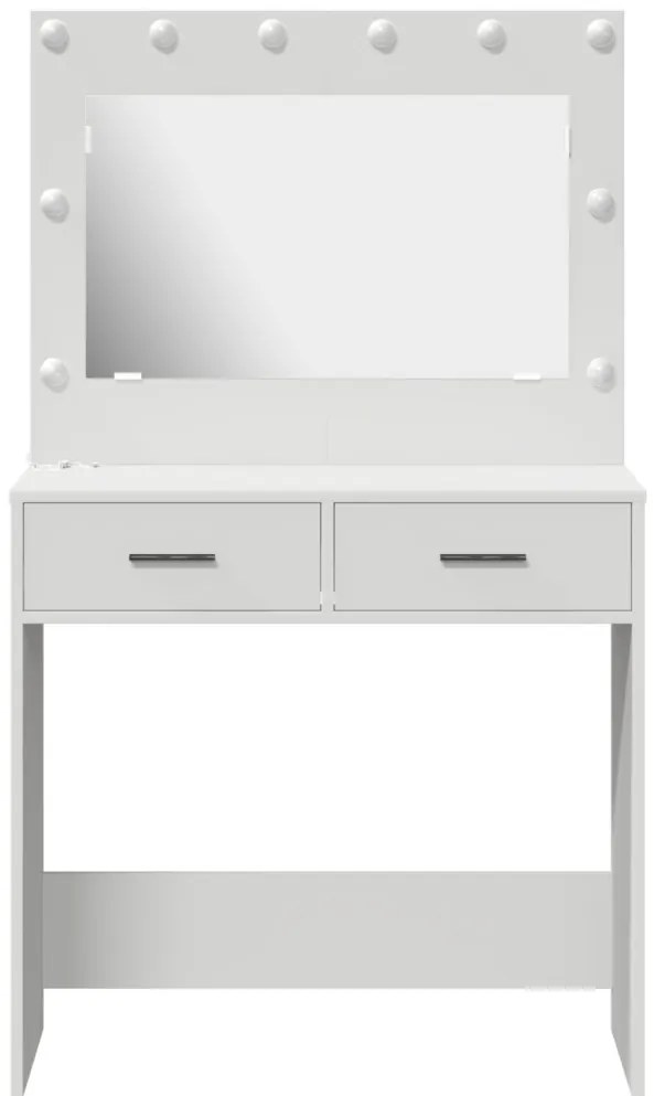 Pipereasztal LED Fényekkel - Fehér, 78.5 x 41 x 135 cm