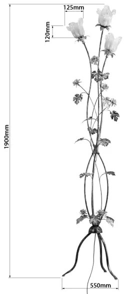 Állólámpa ROSALIA 3xE14/40W/230V sárga