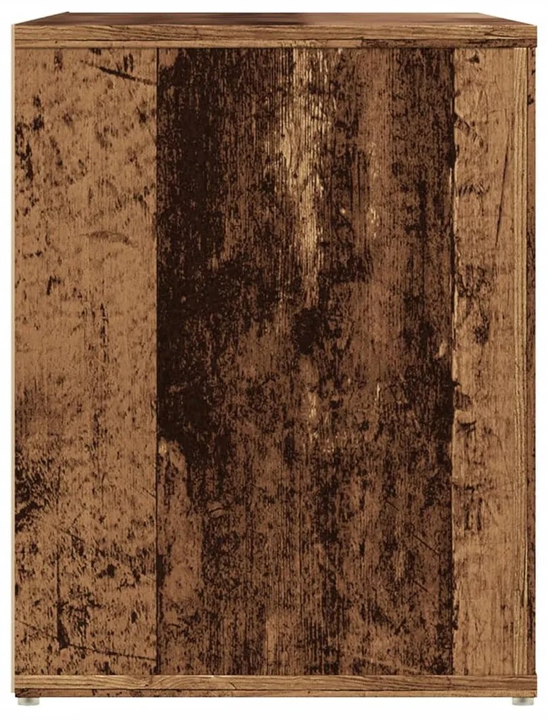 antik fa színű szerelt fa cipőtároló pad 100 x 35 x 45 cm
