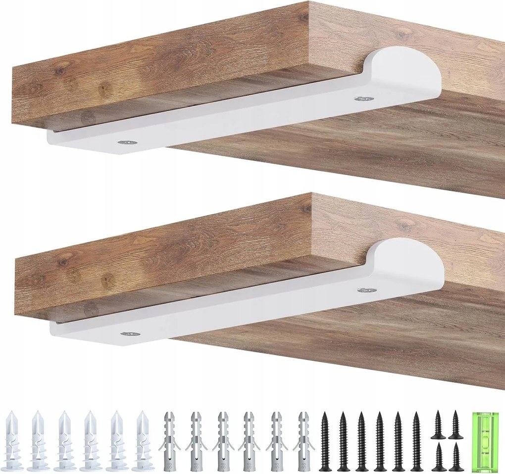 Weldun, 4 db fém polctartó konzol 30 cm strapabíró szögletes fehér