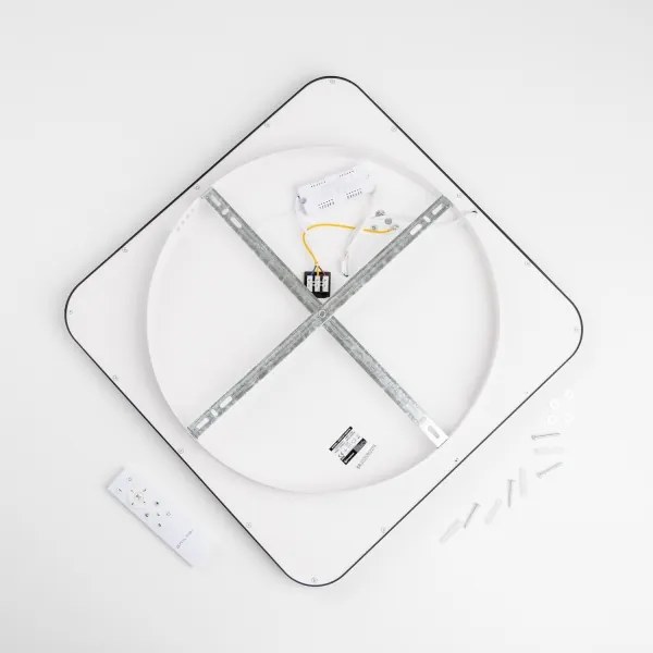 Brilagi - Dimmelhető LED mennyezeti lámpatest FALCON SLIM LED/50W/230V 50x50 cm fekete + távirányító