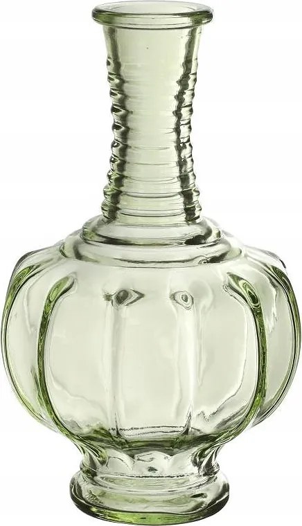 Üveg váza gyertyatartó 15 x 9cm étterem kávézó Zöld