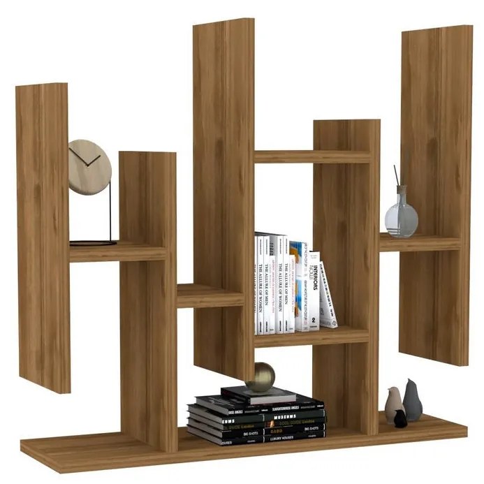 Fali polc Flower - Walnut