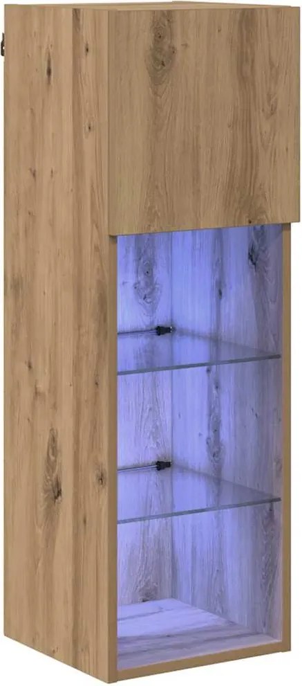 vidaXL Falsítható TV Szekrény Artisan tölgy 30,5 x 30 x 90 cm Faanyag