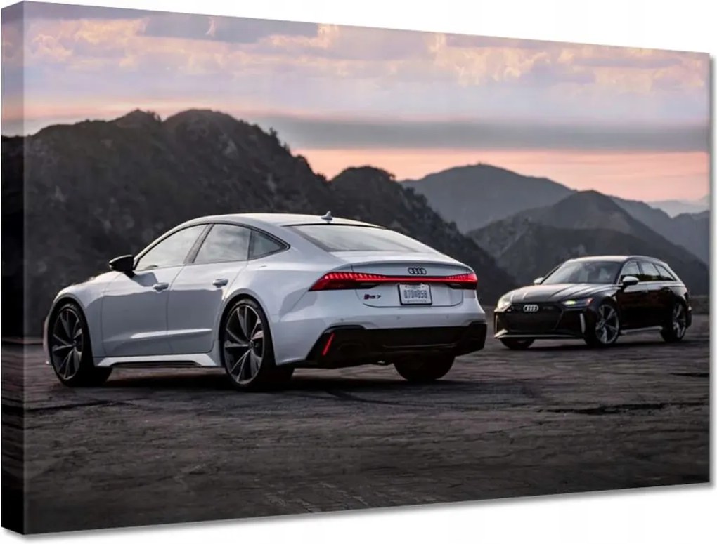 Vászonkép 30x20 Fehér Audi RS7 Autó