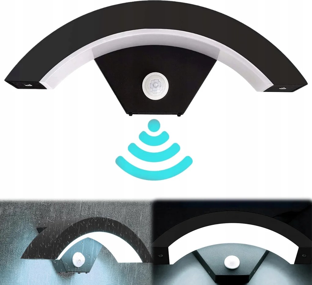 18W Led fali lámpa kültéri homlokzati lámpa Mozgásérzékelő