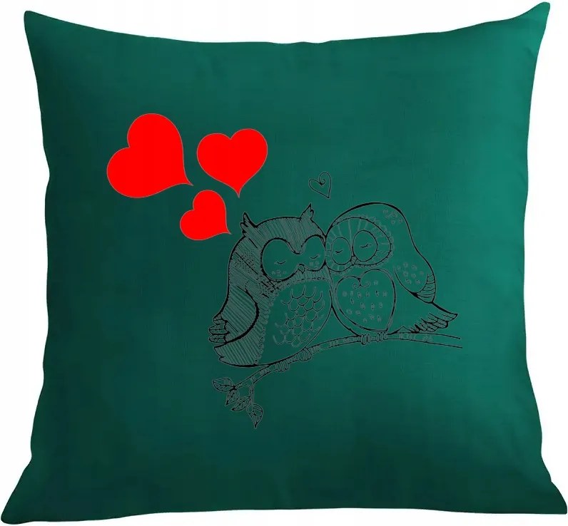 Párna párnahuzat Valentin nap Szerelmes baglyok