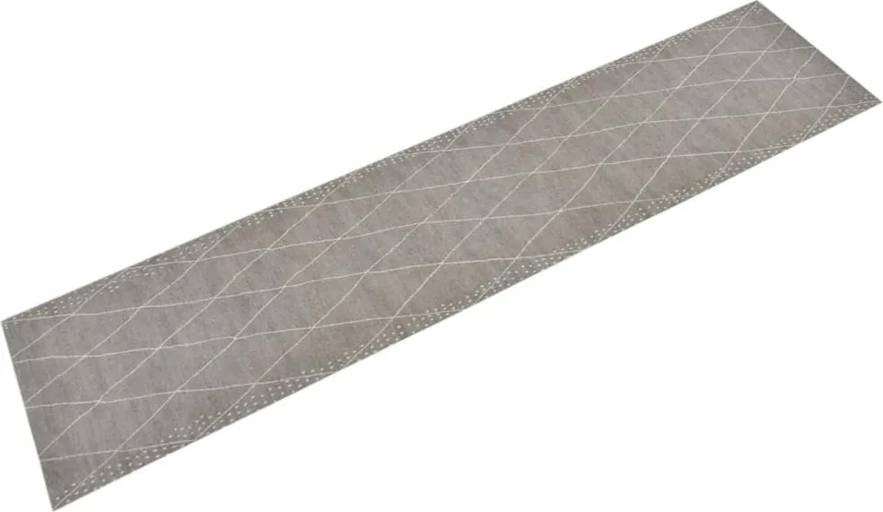 vidaXL mosható rombuszmintás bársony konyhaszőnyeg 60x300 cm
