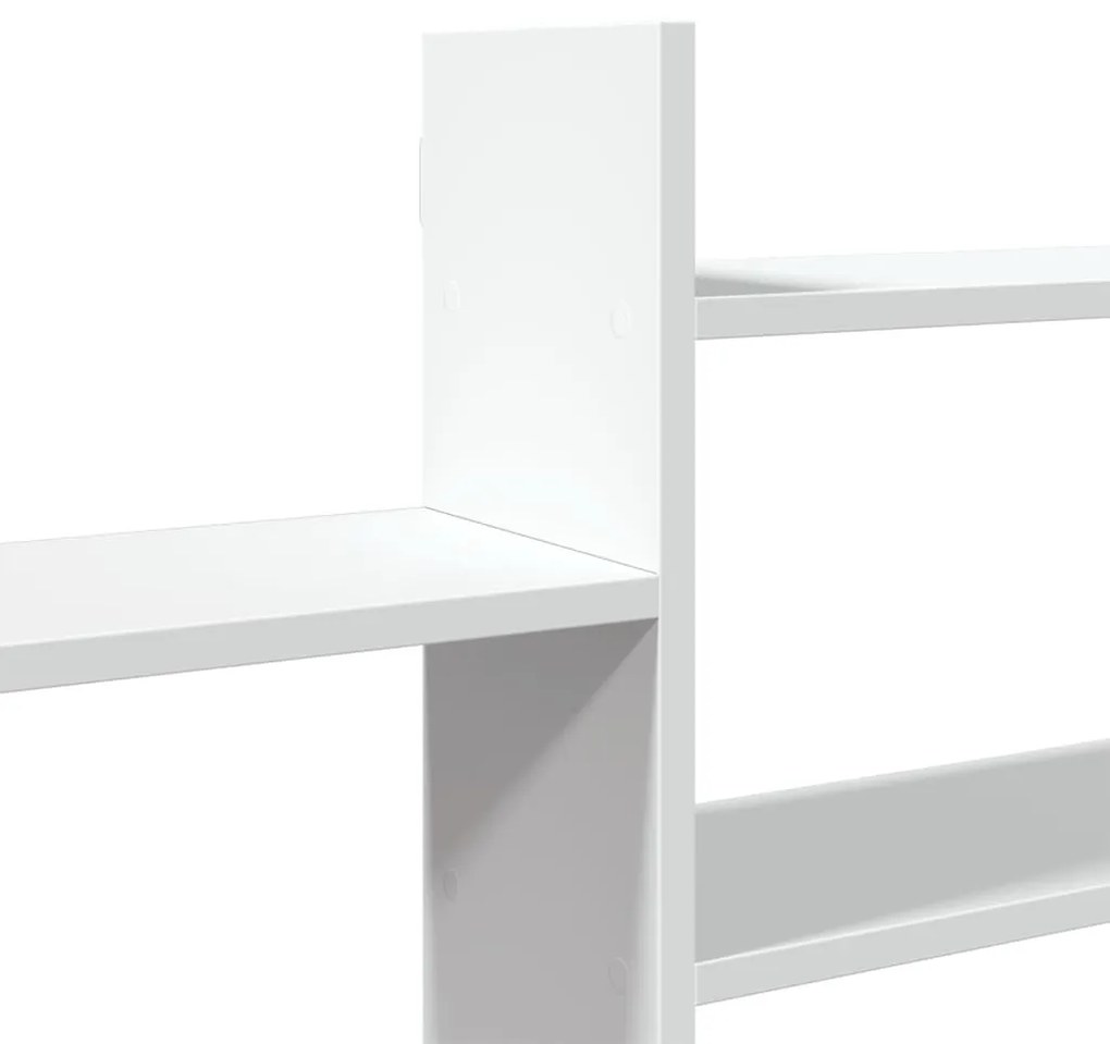 fehér szerelt fa fali polc 167,5 x 18 x 68 cm