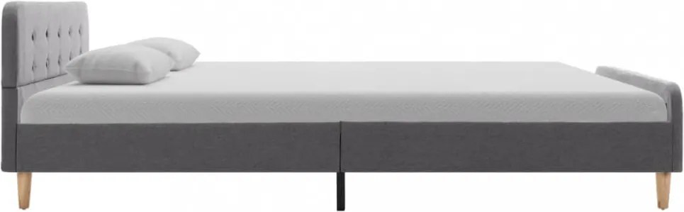 vidaXL világosszürke szövetkárpitozású ágykeret 160x200 cm