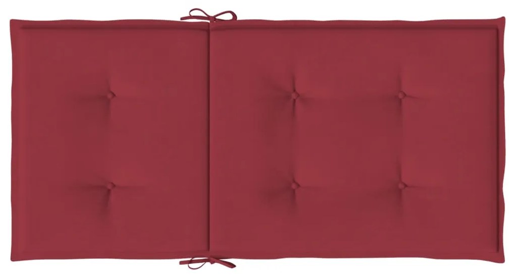 2 db bordó oxford szövet háttámlás székpárna 100x50x3 cm