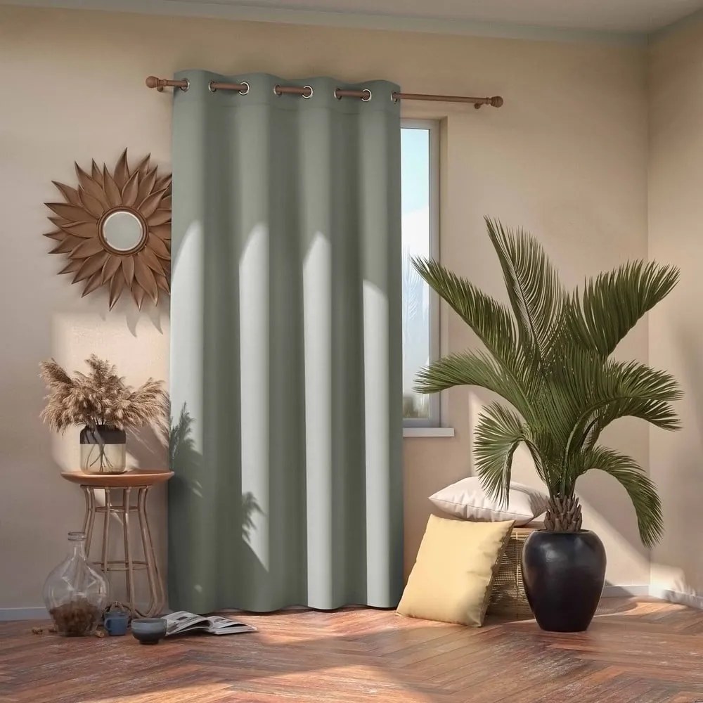 Szürke sötétítő függöny 140x245 cm Eyelets – Restilo