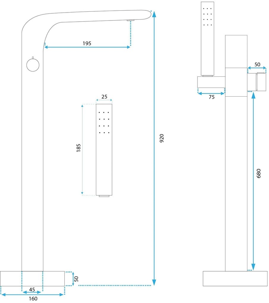 Rea Clark szabadon álló akkumulátor h-920 arany fényes REA-B5302