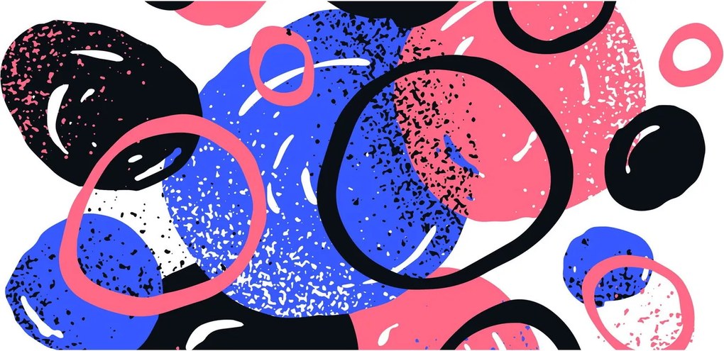 Kép - Motívum élénk színű körökkel (120x50 cm)