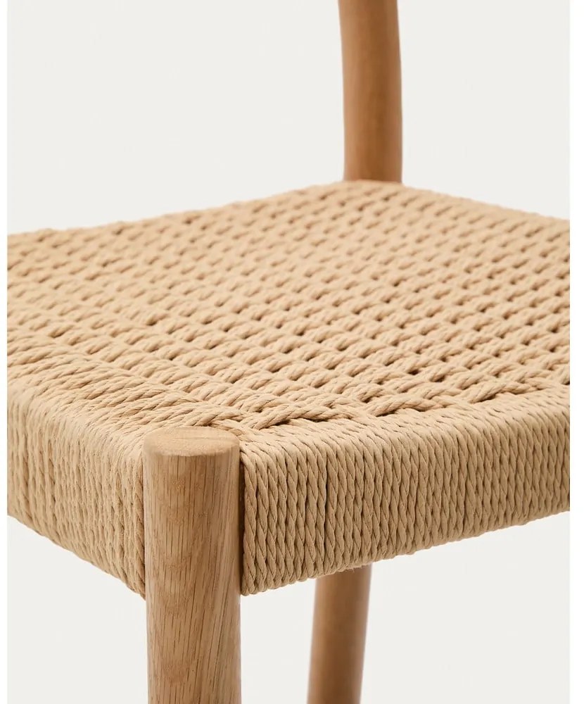 Natúr színű tölgyfa bárszék (ülésmagasság 65 cm) Yalia – Kave Home