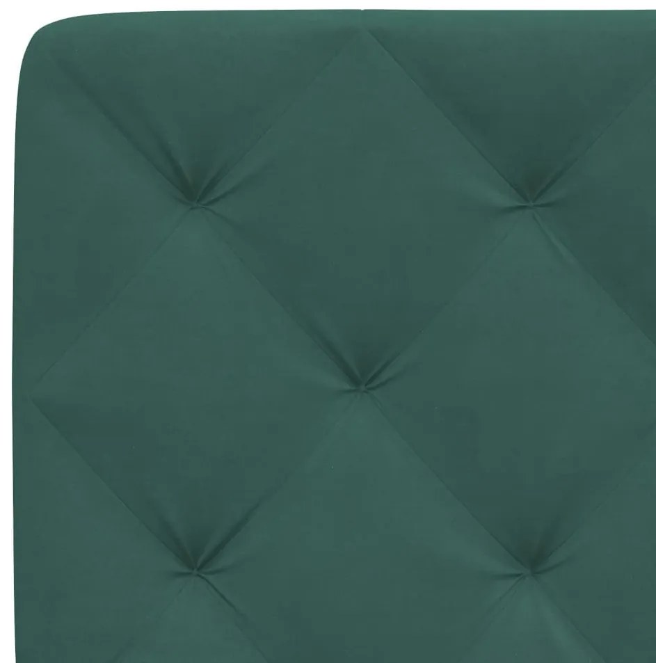 sötétzöld bársony fejtámla párna 90 cm