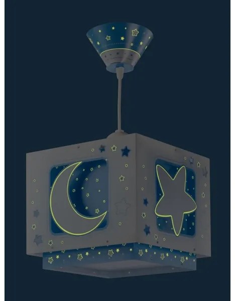 Dalber 63232T - Gyerek függeszték MOON LIGHT 1xE27/60W/230V
