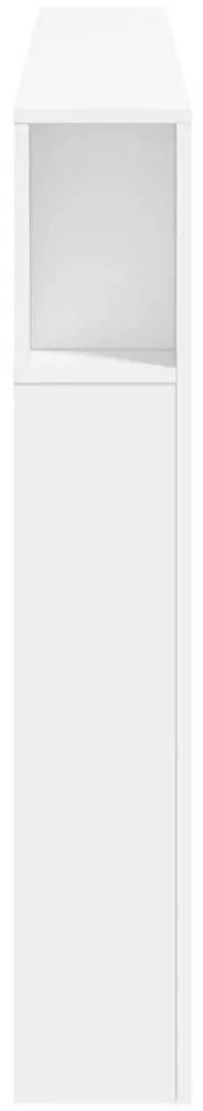 fehér szerelt fa LED-es fejtámla 180x18,5x103,5 cm