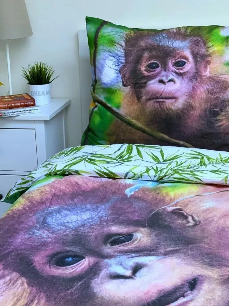 Orangután Jungle Joy ágyneműhuzat 140×200cm, 70×90 cm