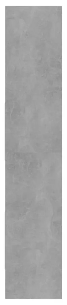 betonszürke szerelt fa könyvszekrény 60 x 35 x 180 cm