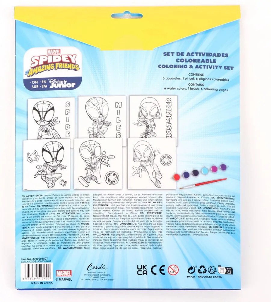 Pókember Spidey Friends számos kifestő szett