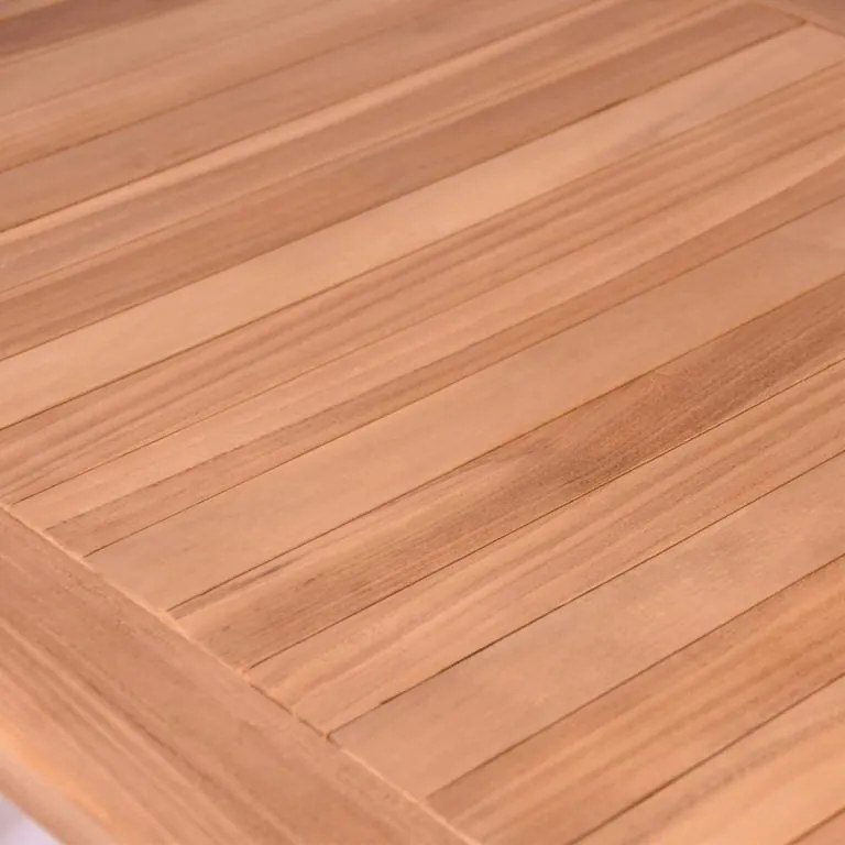 DIVERO Étkezőasztal kezelt tömör teakfa 120 x 70 cm